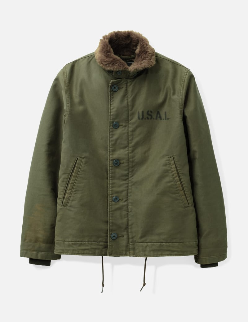 Alpha Industries N1 Deck Jacket - Vintage green deck jacket, faded