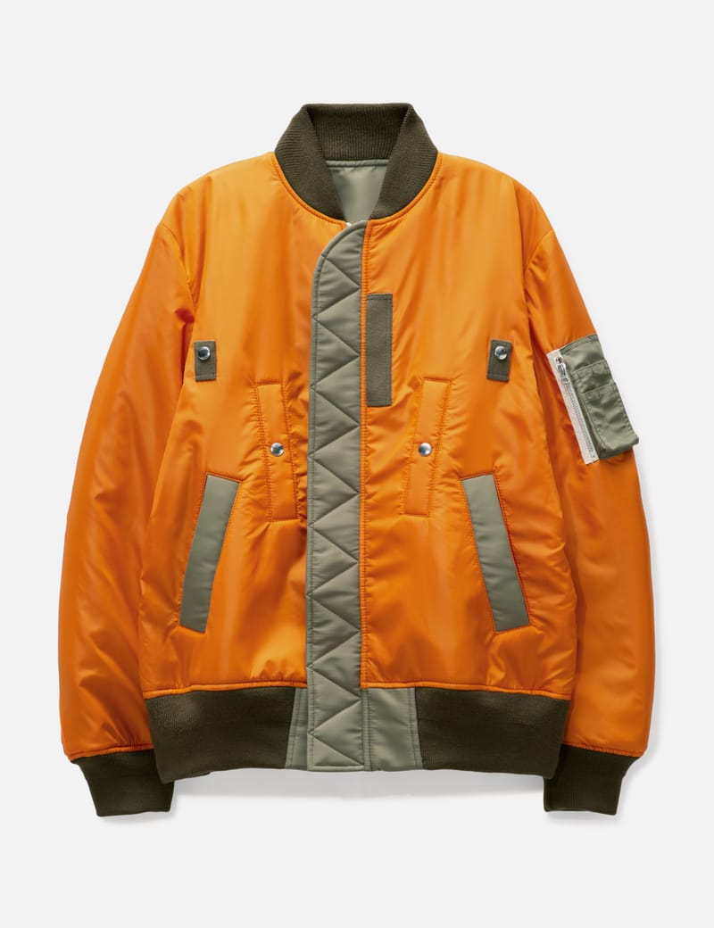 Sacai - Nylon Twill Workwear Bomber Jacket | HBX - Globally