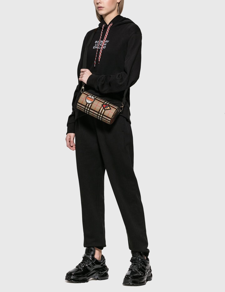 Burberry The Vintage Check Ecanvas and Leather Barrel Bag HBX