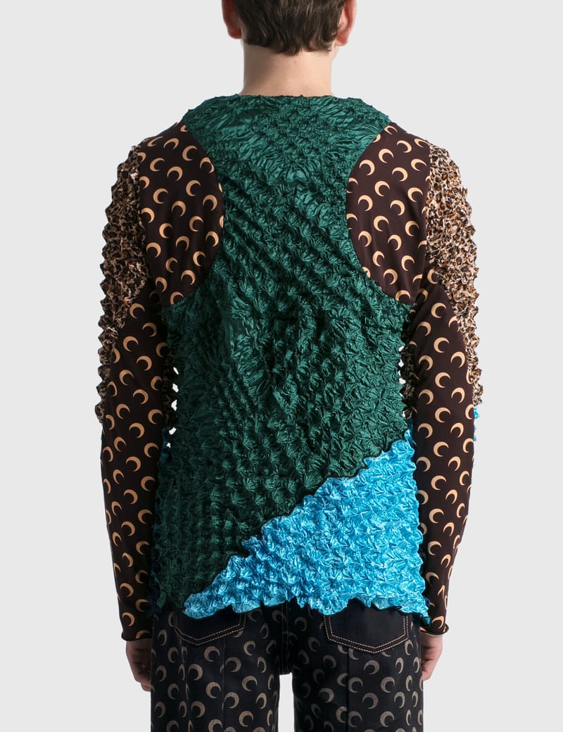 MARINE SERRE ポップコーントップ MARINE SERRE Popcorn Textured Tech Top Marine Serre