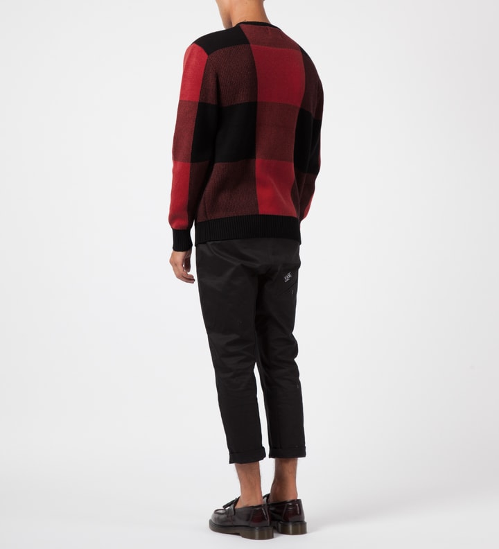 Staple Red Tartan Sweater HBX Globally Curated Fashion and