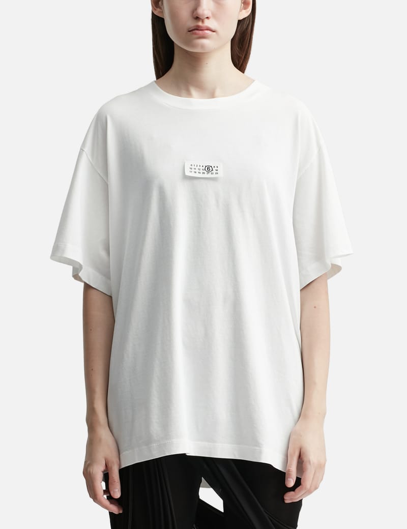MM6 Maison Margiela Numeric cotton T-shirt - Off-White relaxed-fit