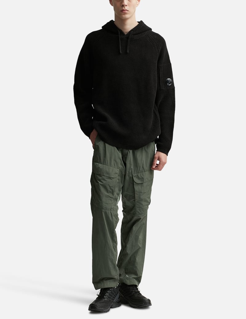 C.P. Company - Cotton Chenille Hooded Waffle Knit | HBX