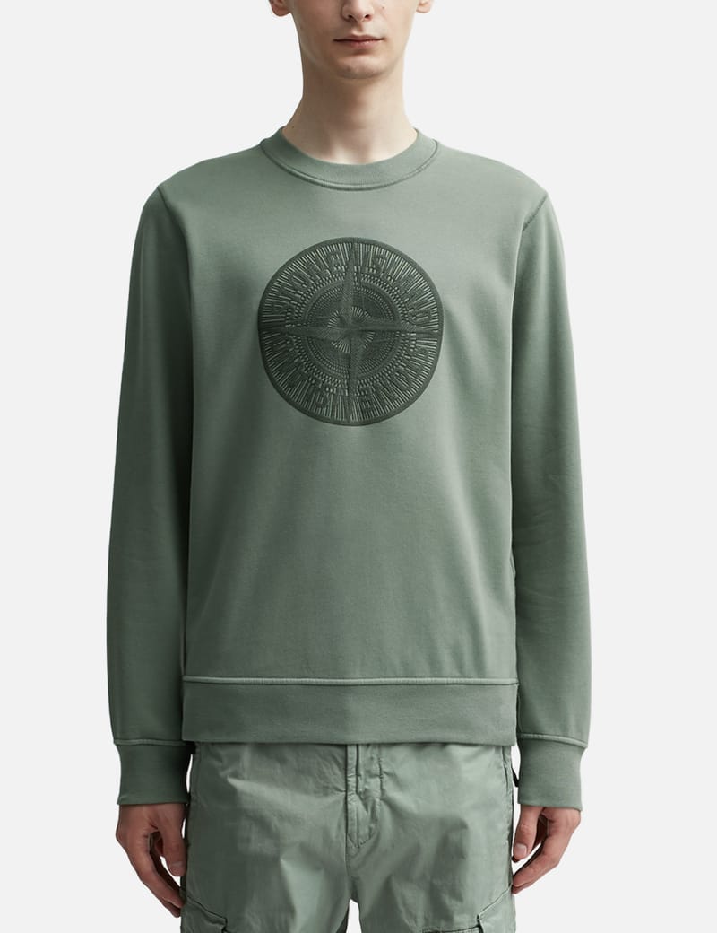 Stone Island - Rubberized Logo Sweatshirt | HBX - Globally Curated