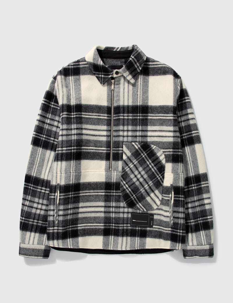 We11done - Check Anorak Wool Shirt | HBX - Globally Curated