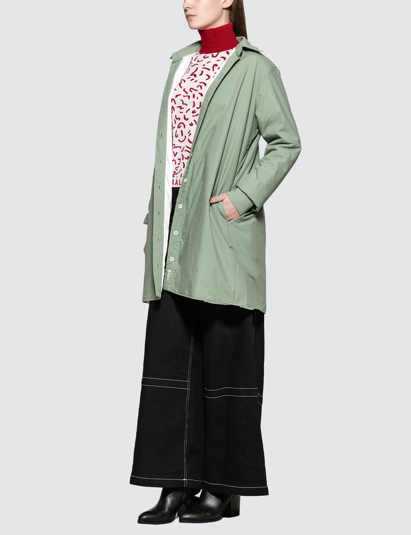 AALTO　LIGHTLY PADDED OVERSIZED SHIRT Aalto - Lightly Padded Oversized Shirt With Slits | HBX