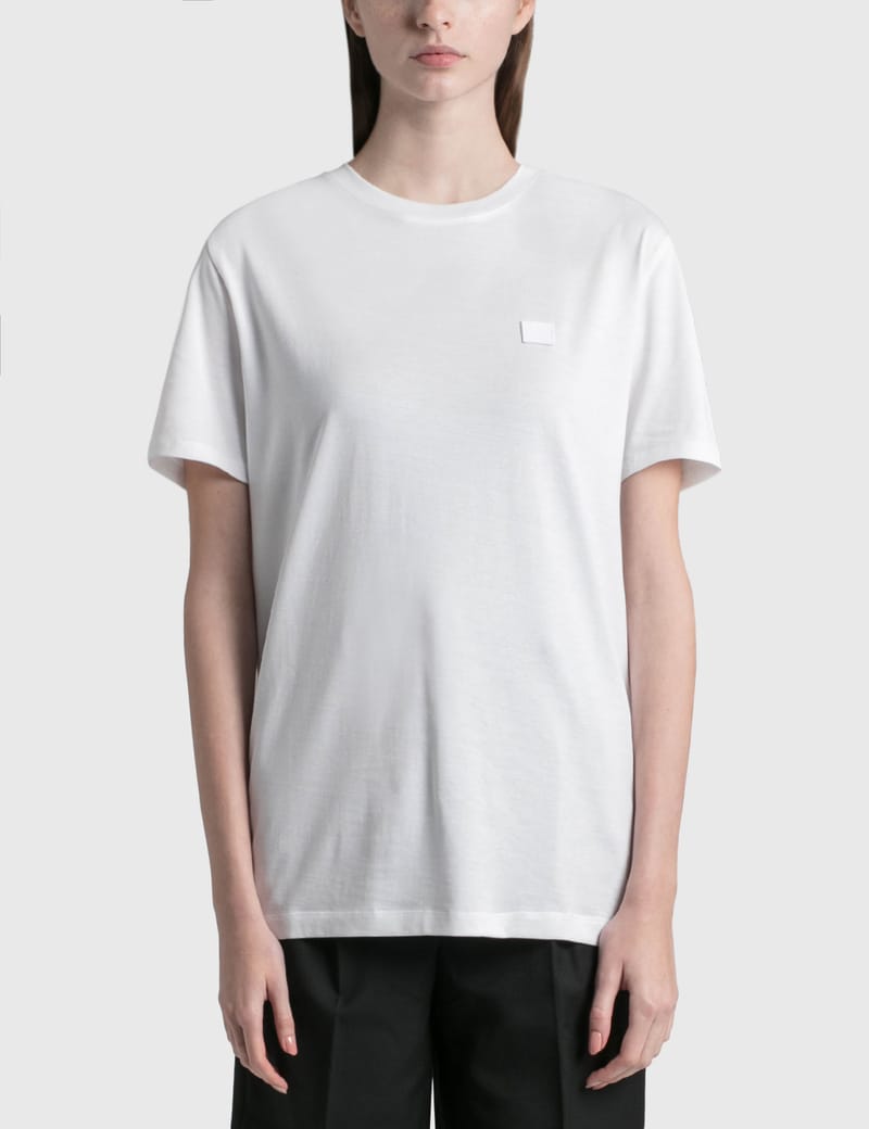 ★Acne Studios★ Face Logo Short Sleeve T-Shirt Optic White Acne Studios - Logo t-shirt - Optic White