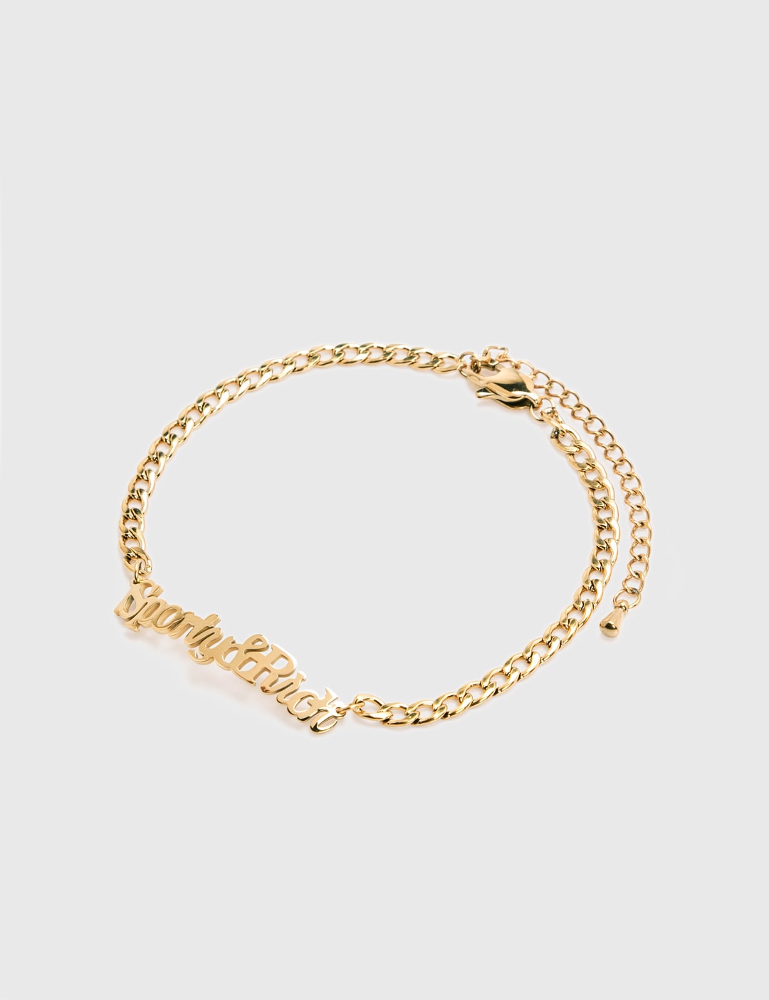 Sporty & Rich Classic Logo Curb Chain Anklet HBX Globally Curated