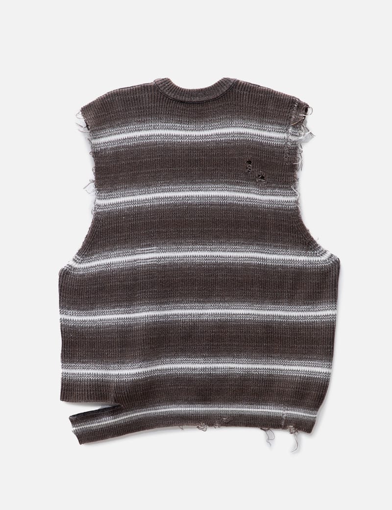 LUU DAN - Bleach Striped Sweater Vest | HBX - Globally Curated 