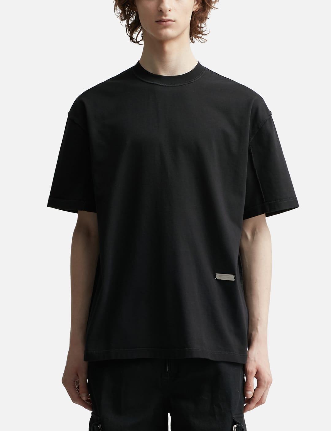 Fear Of God インサイドアウトリブTシャツ黒Tシャツ/カットソー(半袖/袖なし)