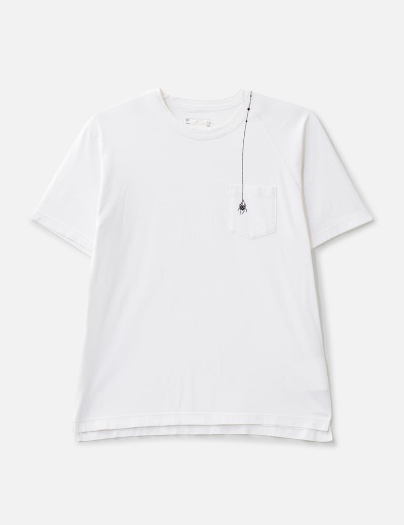 Sacai - NYLON TWILL X COTTON JERSEY T-SHIRT | HBX