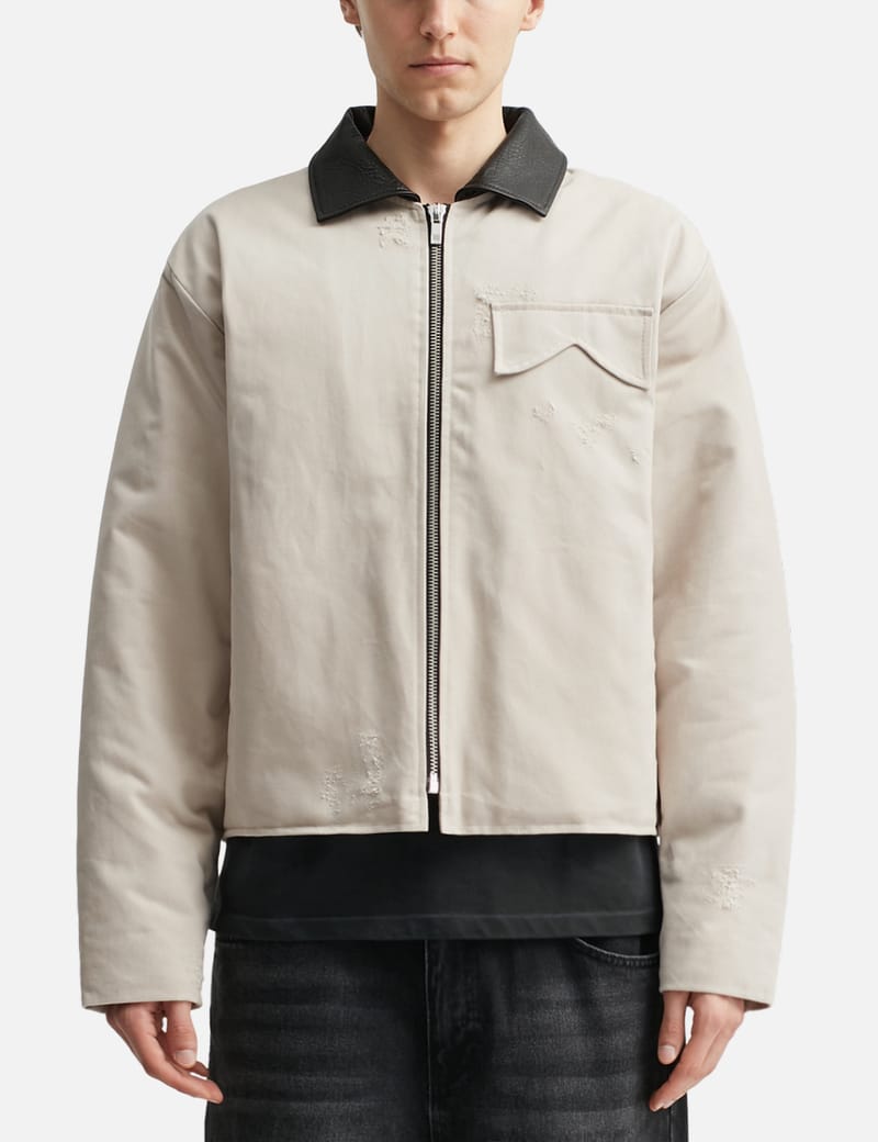 ROUGH. - Workwear Leather Collar Jacket | HBX - Globally