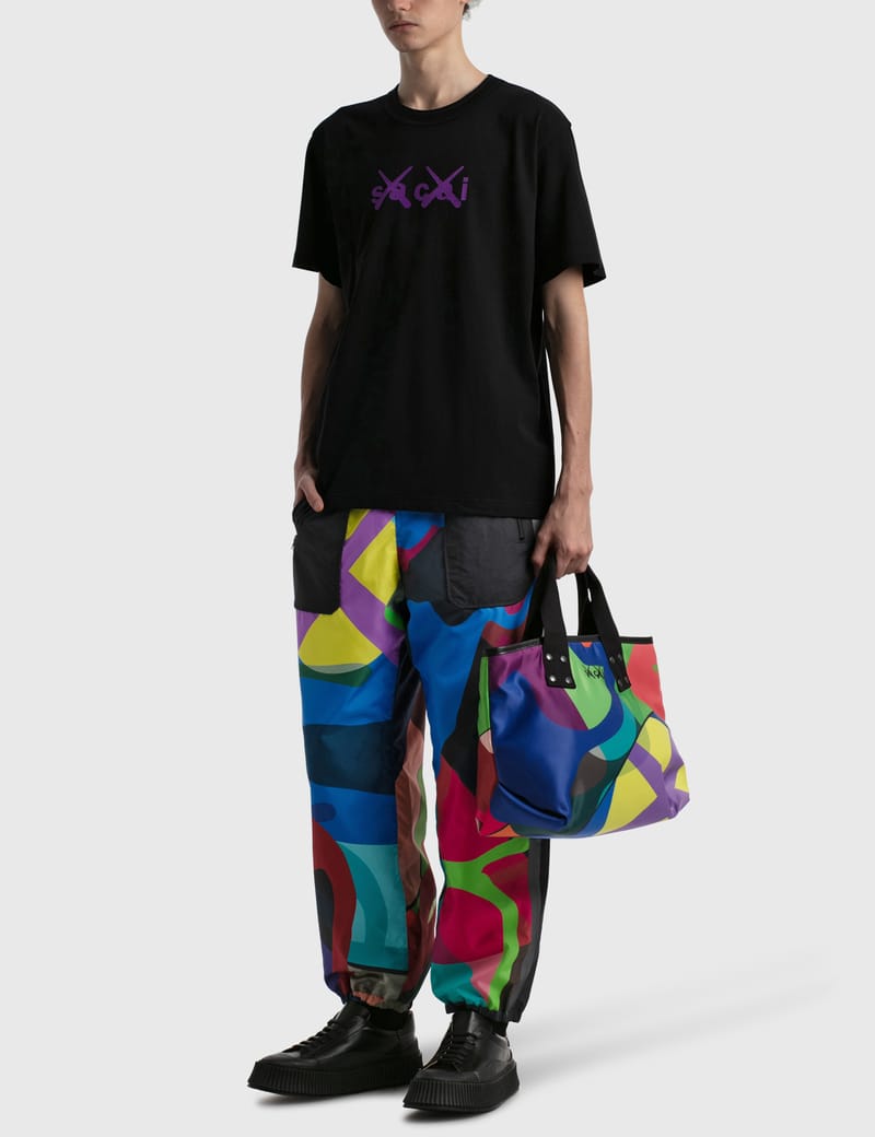 Sacai - KAWS Flock Print T-shirt | HBX - Globally Curated Fashion