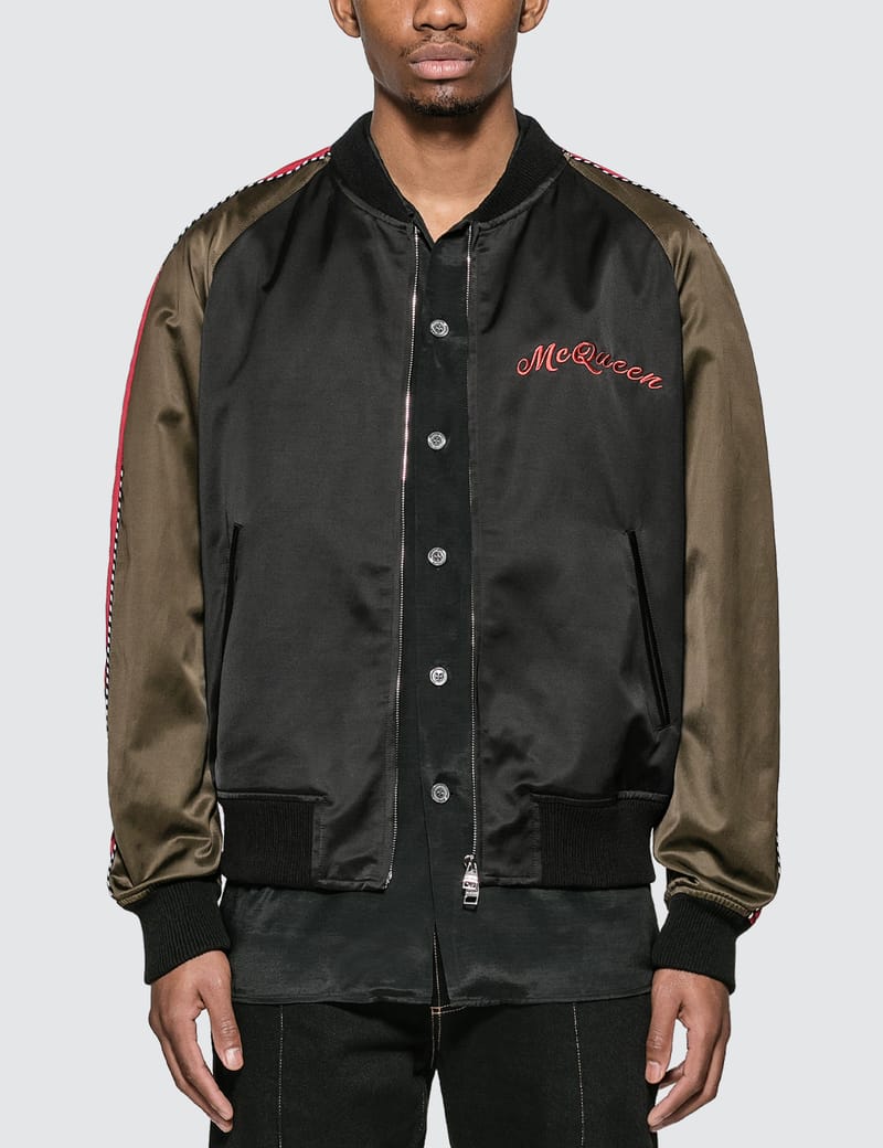 Alexander mcqueen clearance embroidered bomber jacket