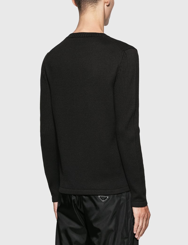 Prada - Nylon Pocket Knit Sweater | HBX - Globally Curated Fashion