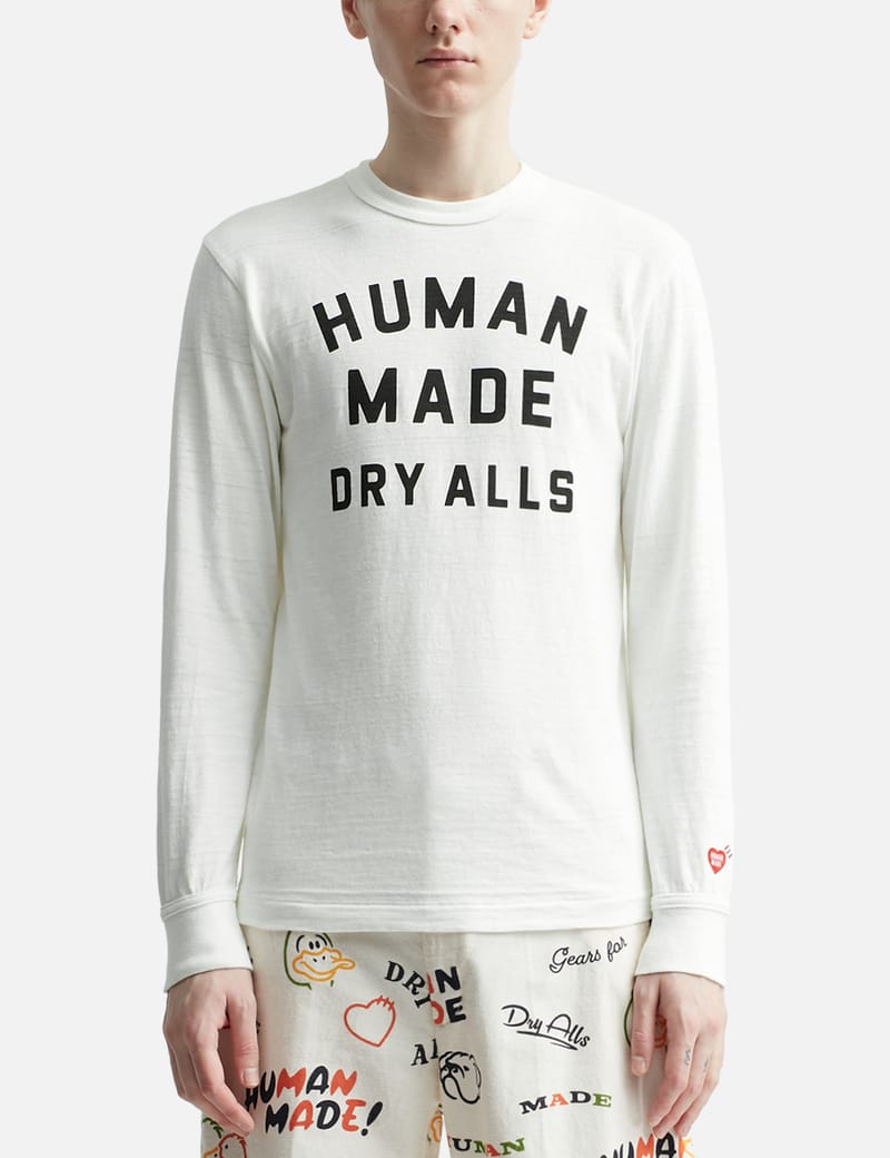 HUMAN MADE　ロングスリーブT　ホワイト　M　美品