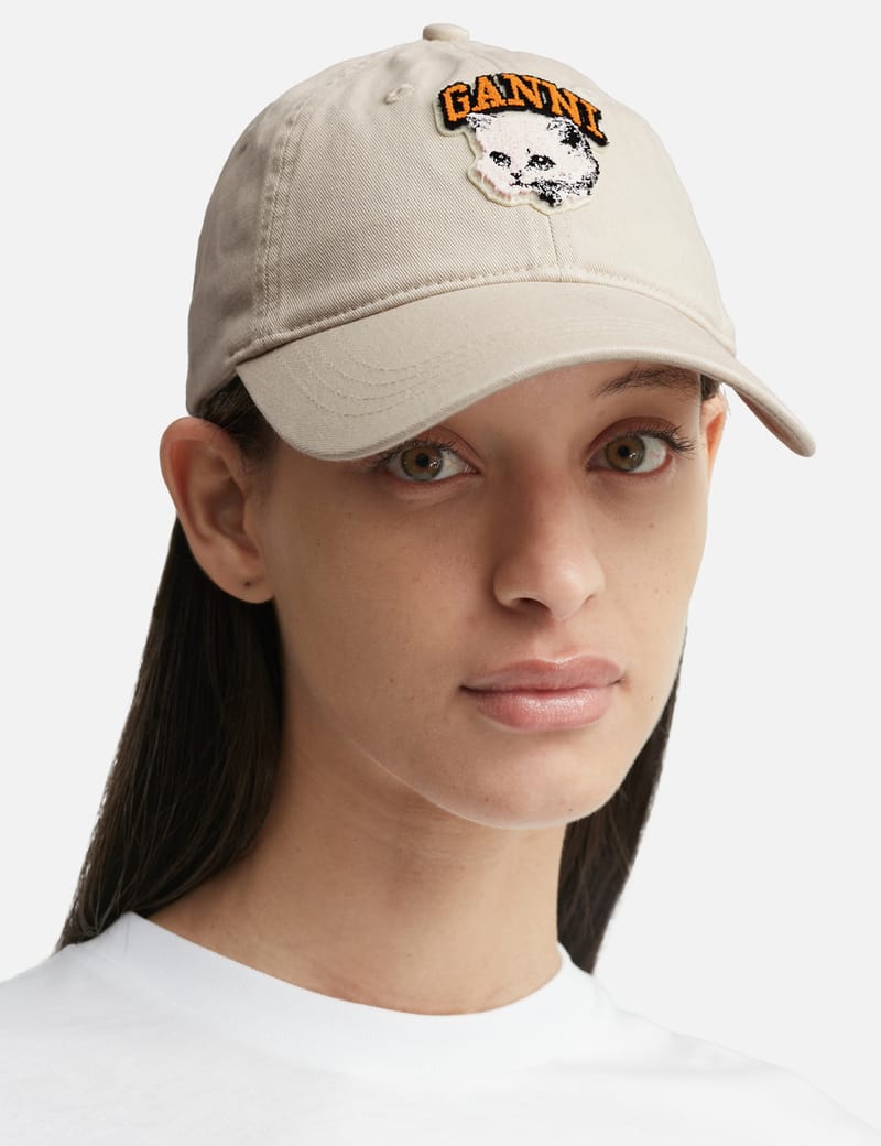 Ganni - Leopard Embroidered Logo Cap | HBX - Globally