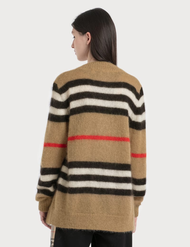 Burberry - Vintage Stripe Mohair Oversized Cardigan | HBX