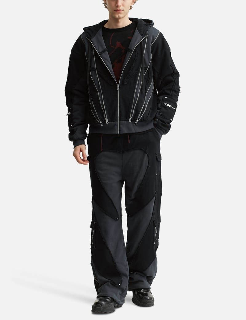 FINE CHAOS Waxed White Cargo Trousers - Oversized waxed organic