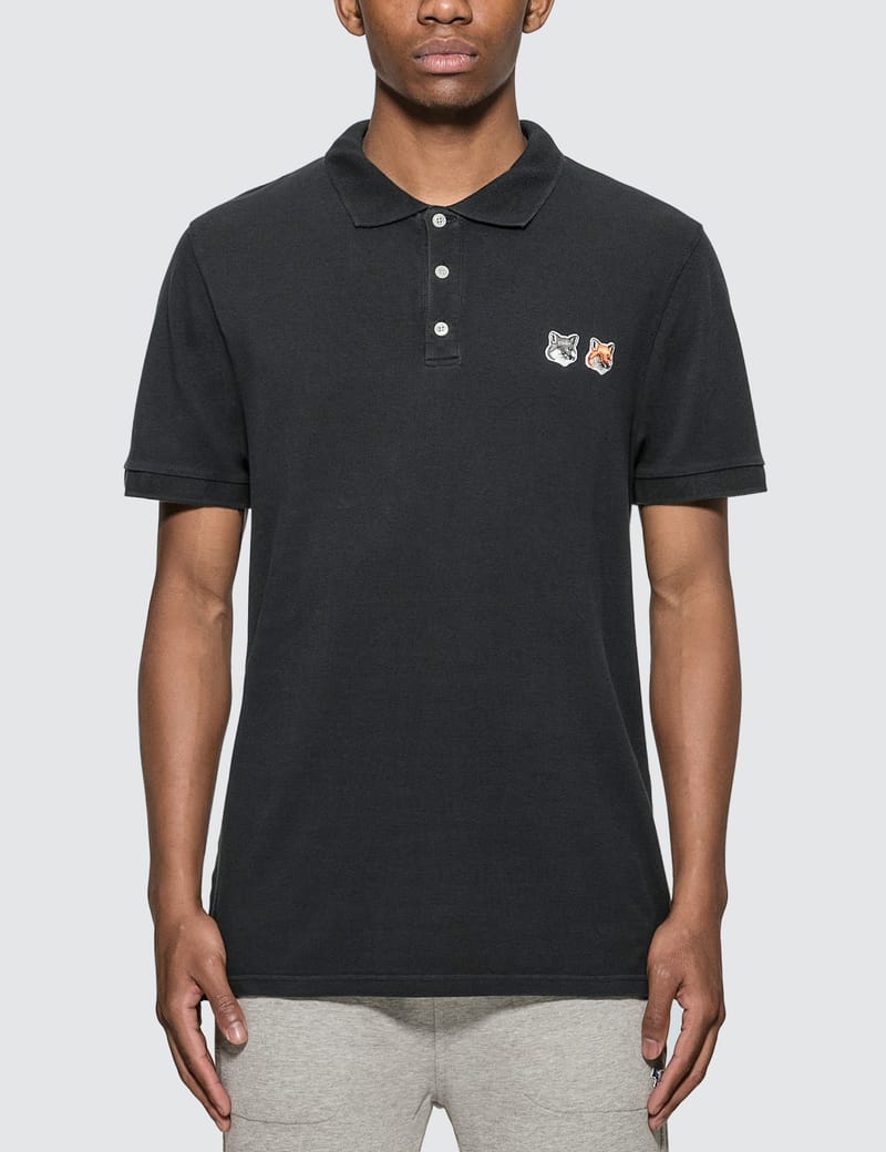 Maison Kitsuné - Double Fox Head Patch Polo | HBX - ハイプビースト ...