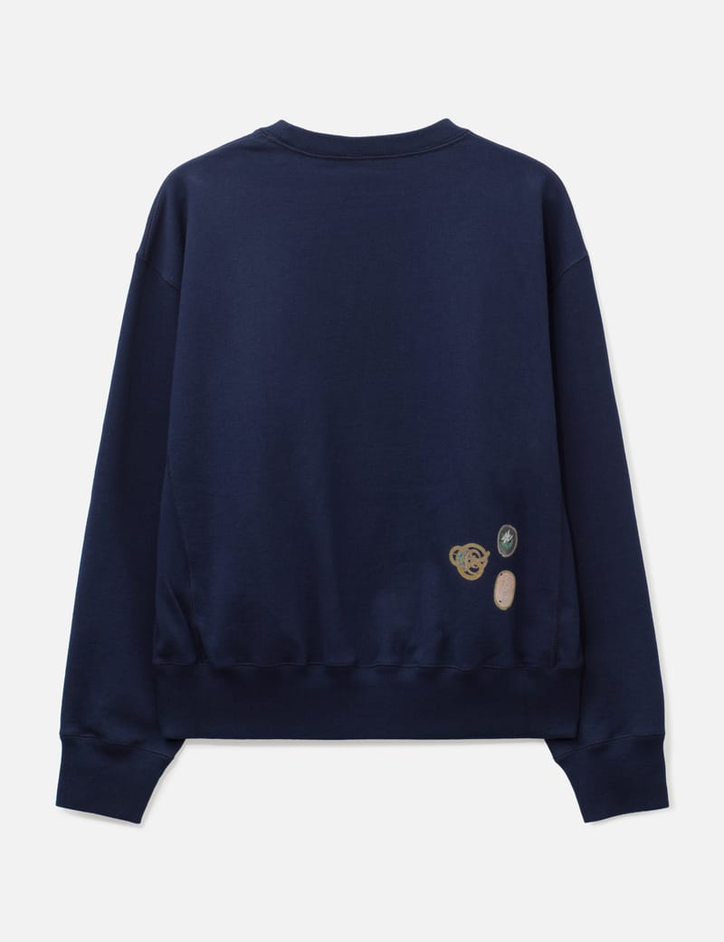 KHOKI Hand-Stitched Sweatshirt - Textured cotton style with prints