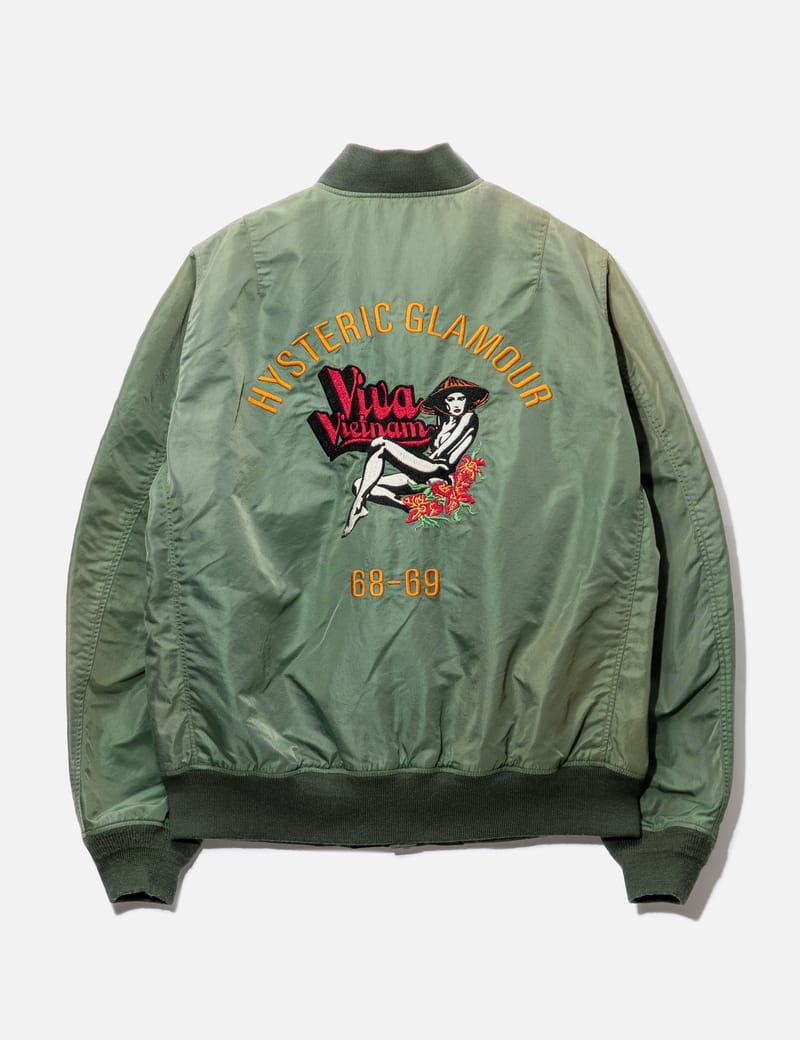 Hysteric Glamour - HYSTERIC GLAMOUR MA1 JACKET | HBX - Globally ...