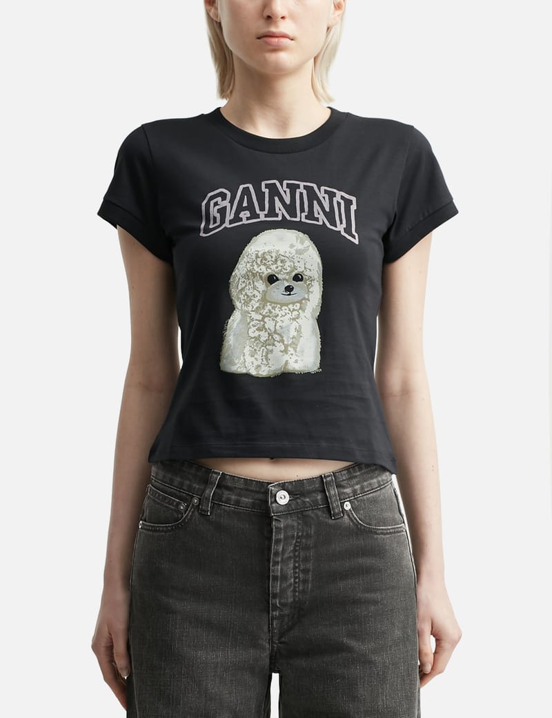 Ganni - Thin Jersey Puppy Love Relaxed T-shirt | HBX