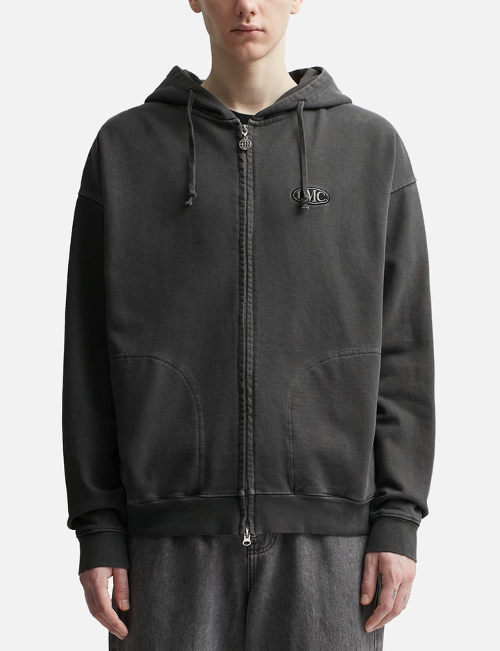 LMC - OVAL OVERDYED ZIP-UP HOODIE | HBX - Globally Curated Fashion and ...