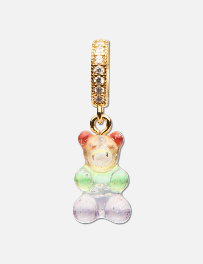 CRYSTAL HAZE｜JEWERLY (NOSTALGIA BEAR - PAVE CONNECTOR - Nostalgia Bear - Pave Connector - Gold Plated - Candy Pink