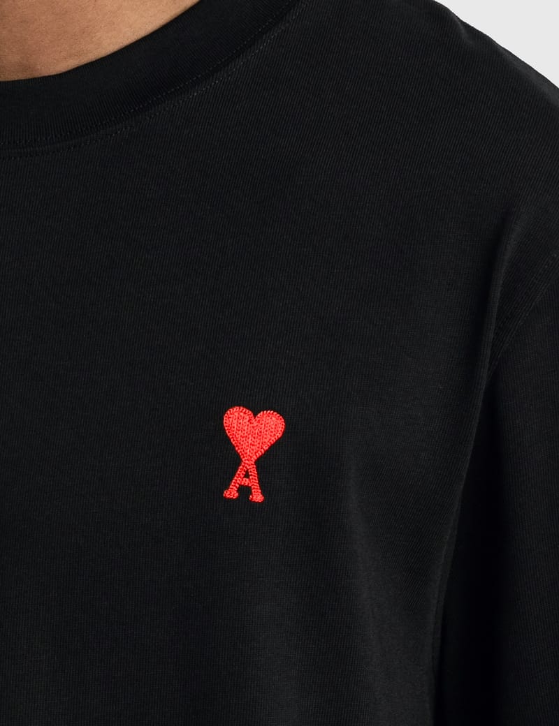 AMI PARIS■Ami de Coeur ロングスリーブ Tシャツ Black Ami Paris Ami De Coeur Long Sleeved T-shirt Black Men's