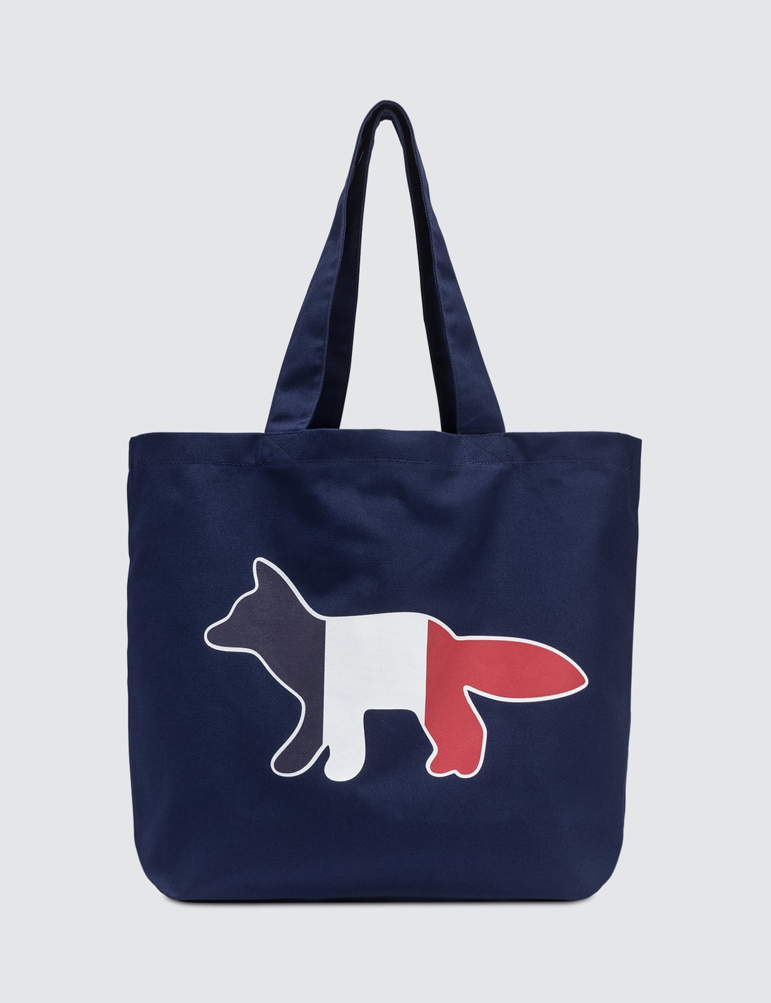 Maison Kitsuné - Tricolor Fox Tote Bag | HBX - Globally Curated Fashion ...