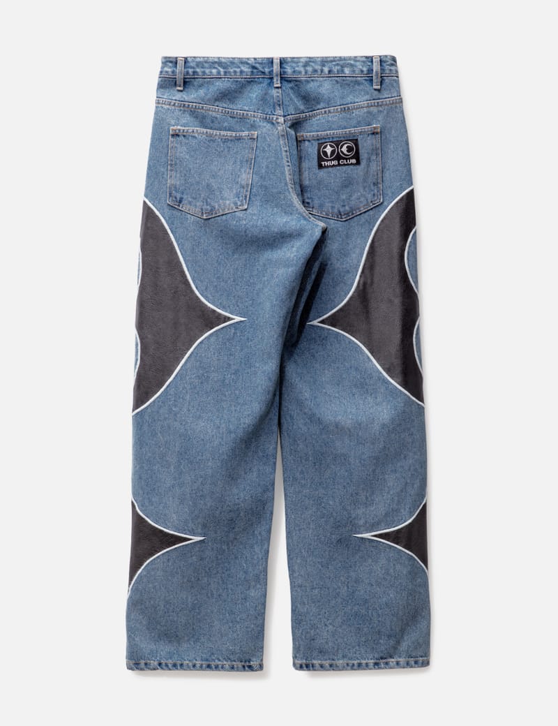 THUG CLUB - TC LEATHER WASHING DENIM PANTS | HBX - Globally