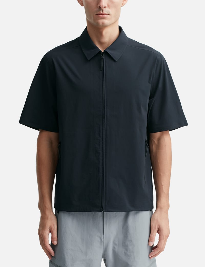 【CAYL】nylon short sleeve hiker shirts / black CAYL - NYLON SHORT SLEEVE HIKER SHIRTS | HBX - Globally