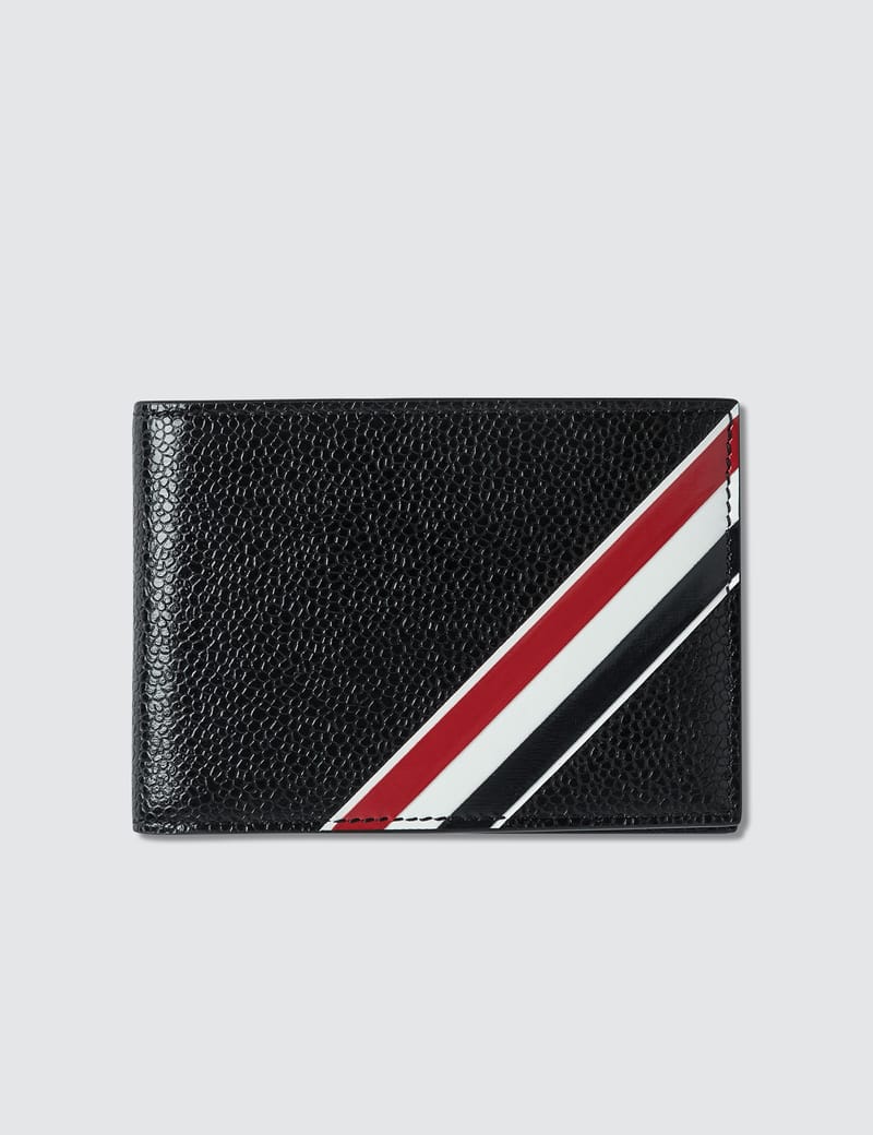 THOM BROWNE RWB Tab Pebble Calf チェーンショルダー長財布 THOM BROWNE RWB Tab Pebble Calf チェーンショルダー長財布