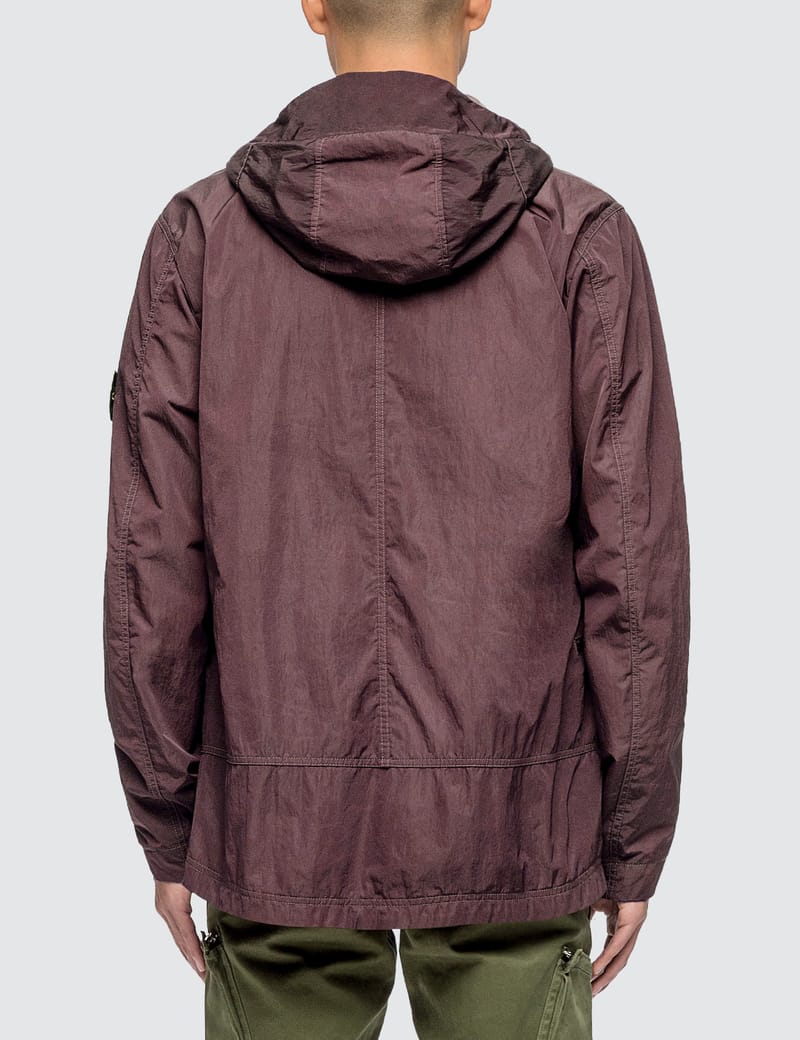 【入手困難】STONE  NYLON L FLOCK ストーンアイランド - Nylon Metal Flock Hooded Jacket | HBX
