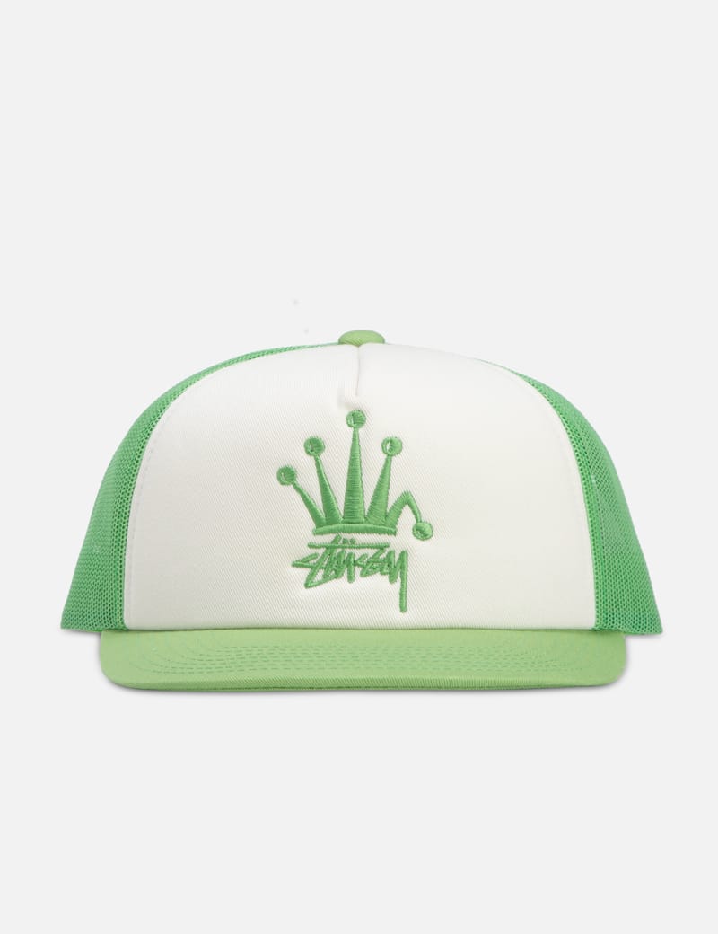 stussy crown stock trucker cap ブラック-