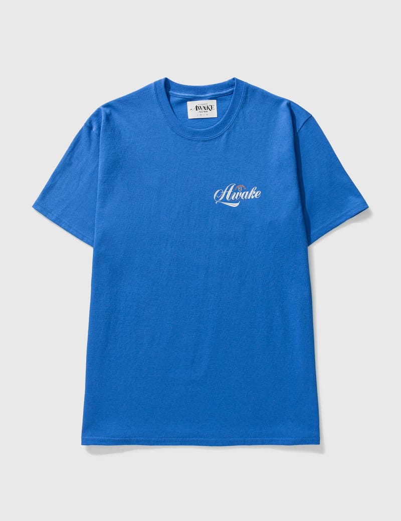 AWAKE NY 国内送 ブルー ロゴモチーフTシャツ AWAKE NY 国内送 ブルー ロゴモチーフTシャツ (AWAKE NY/Tシャツ