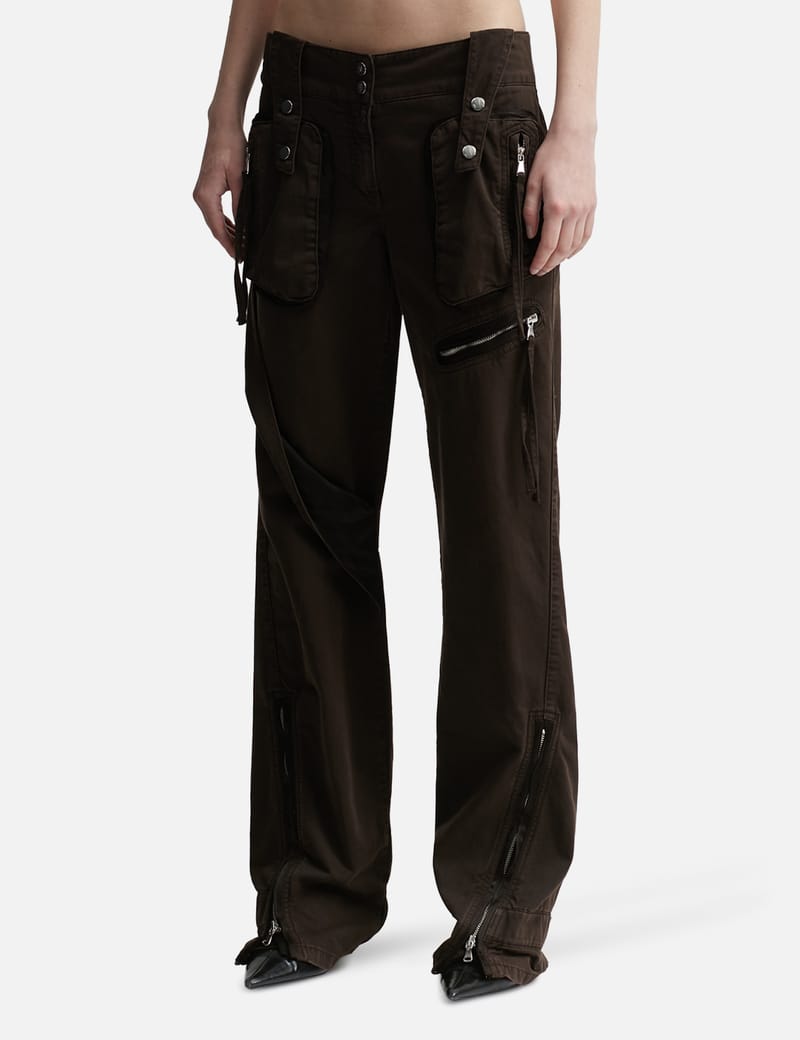 Blumarine - Cargo Pants with Satin Inserts | HBX - Globally