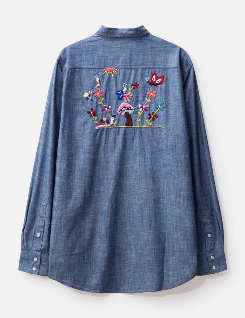 ニードルズ - WESTERN SHIRT - COTTON CHAMBRAY / INDIA EMB. | HBX