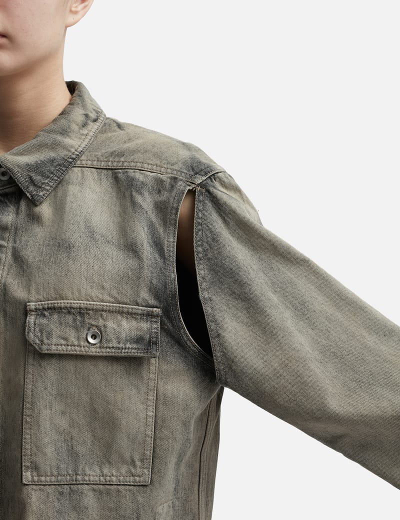 大人気! RICK OWENS DRKSHDWケープスリーブクロップドジャケット