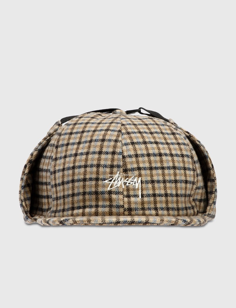 キャップ Stussy Wool Plaid Flap Cap Stüssy - Wool Plaid Flap Cap | HBX