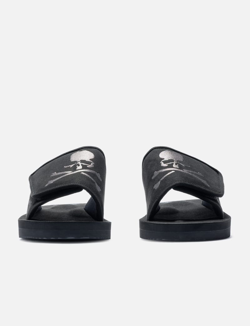 Mastermind World X SUICOKE Sandals - Black sandals with reflective