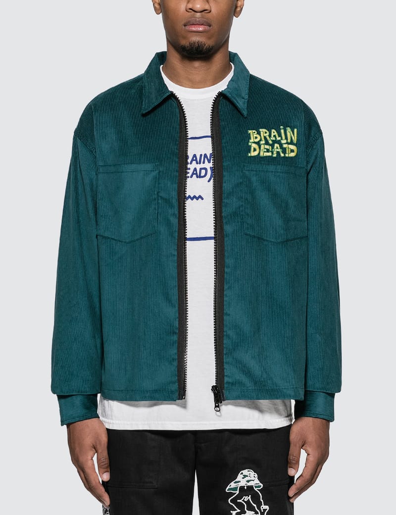 Brain Dead - Mushroom Embroidered Corduroy Shirt Jacket | HBX