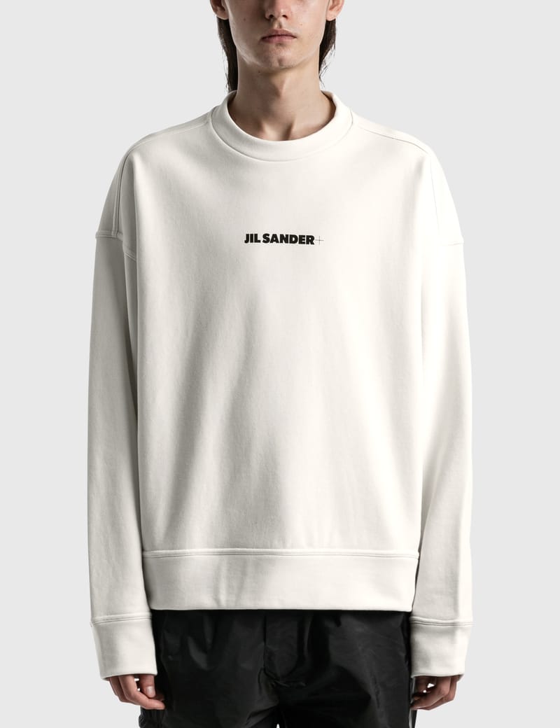 JIL SANDER ホワイト ロゴ トレーナー Jil Sander ロゴ スウェット