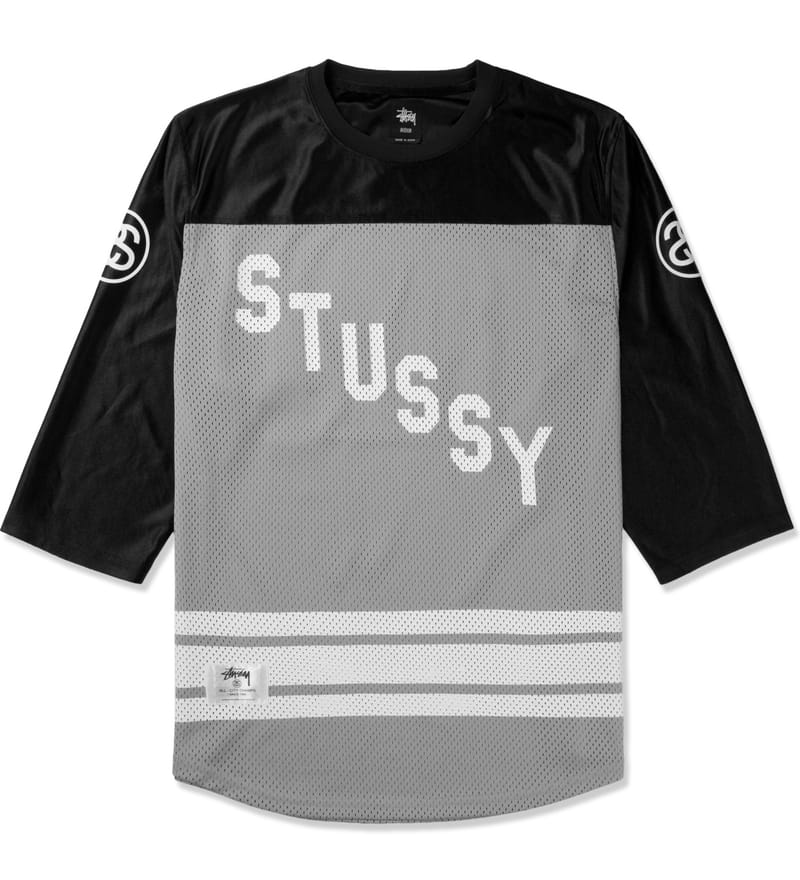 Stüssy - Grey 80 Football L/S Crew Jersey | HBX - Globally