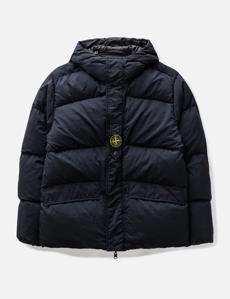 メンズstone island ホワイトダックダウンジャケット supreme