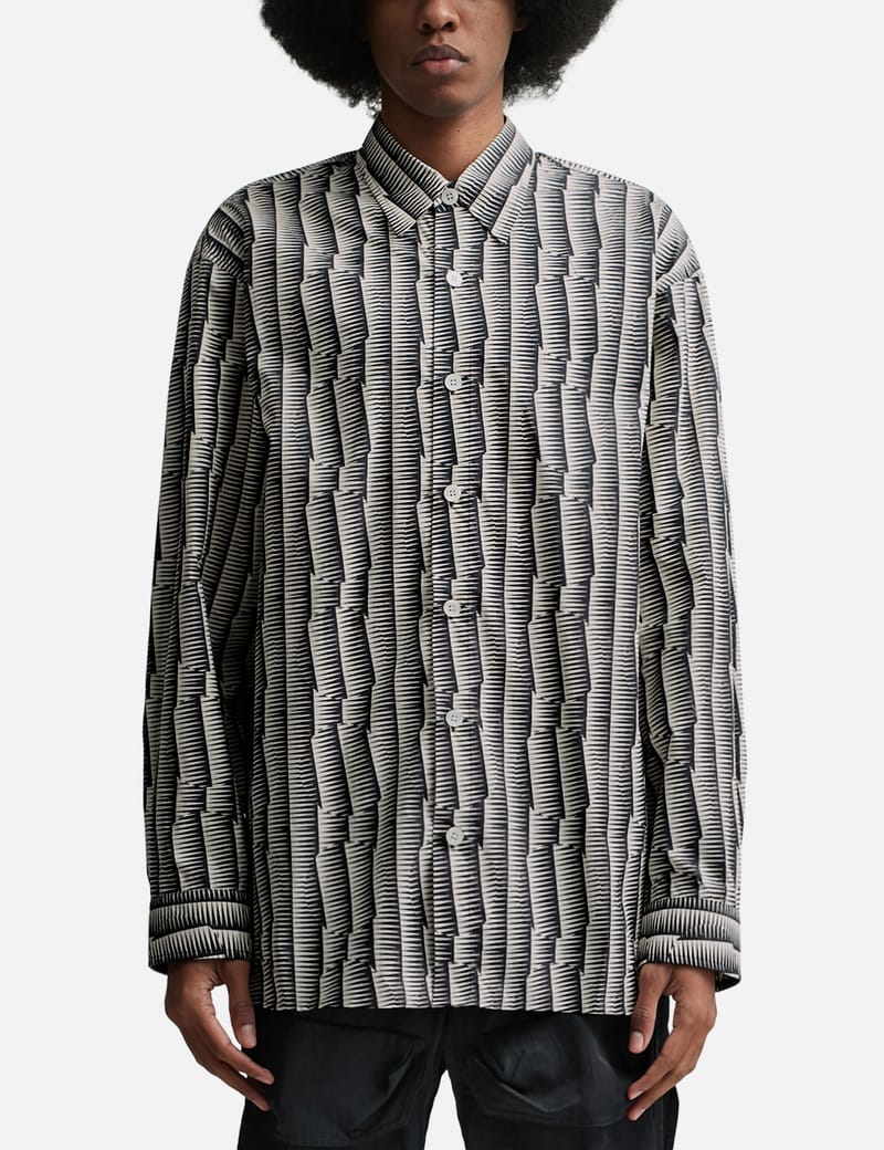 国内発送送関込【DRIES VAN NOTEN】DOUBLE SLEEVE T-SHIRT Dries Van Noten Men's' Double Sleeve Shirt in Grey | LN-CC®