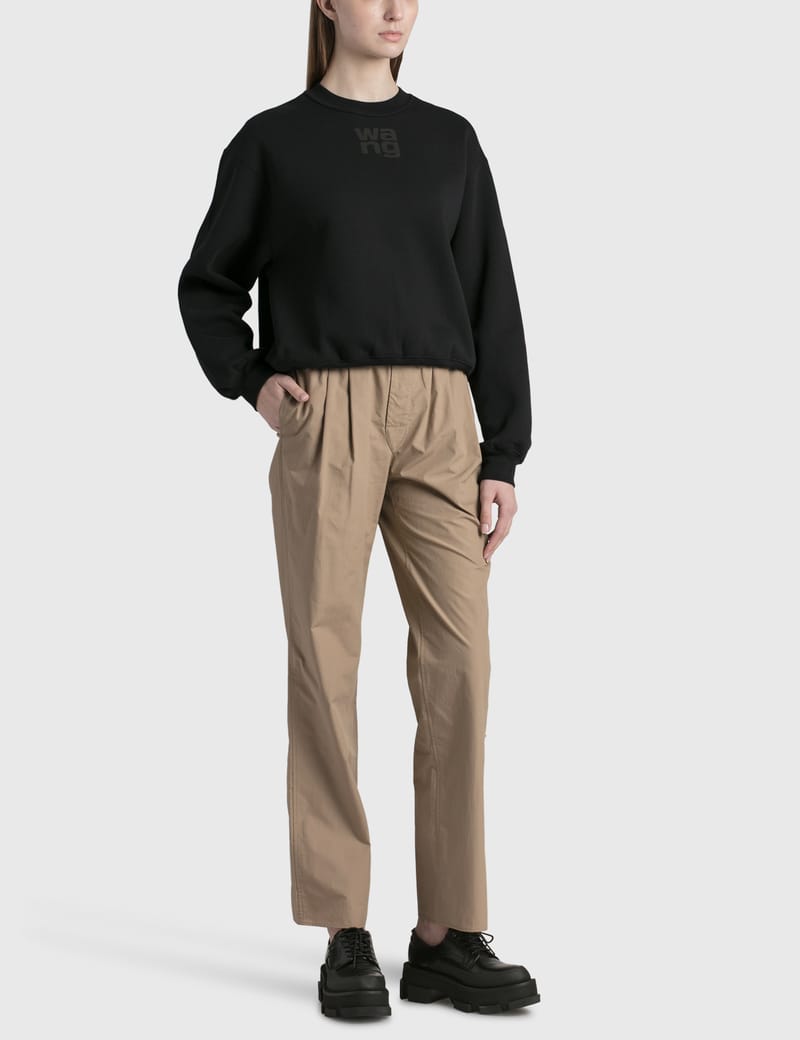 alexander wang プルオンロゴプリーツパンツ T By Alexander Wang - ロゴ イラスティック付きプリーツパンツ | HBX