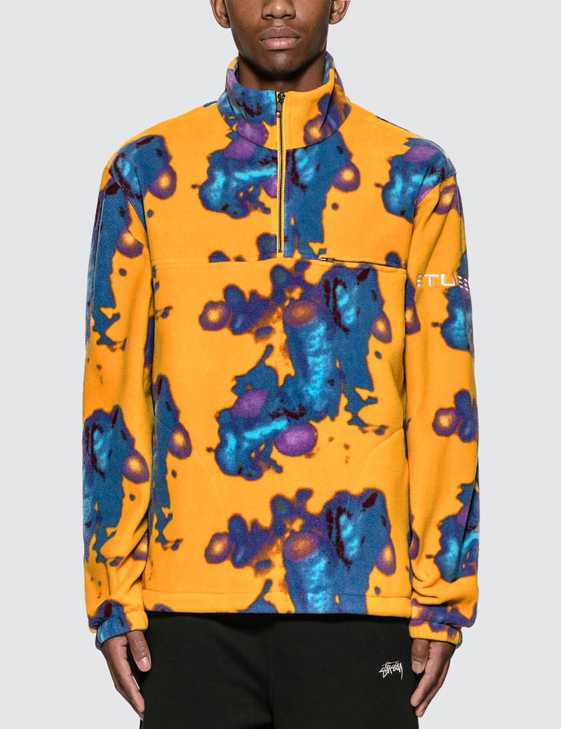 Stüssy - Half Zip Polar Mock Neck Jacket | HBX - Globally Curated