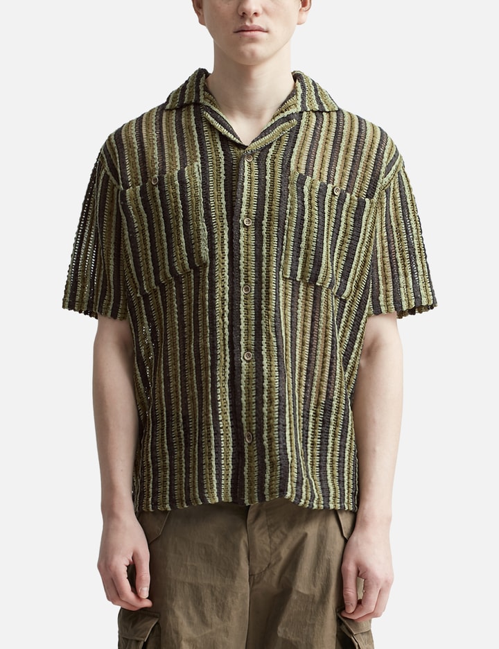 Andersson Bell - SHEER KNIT OPEN COLLAR SHIRTS | HBX - Globally Curated ...